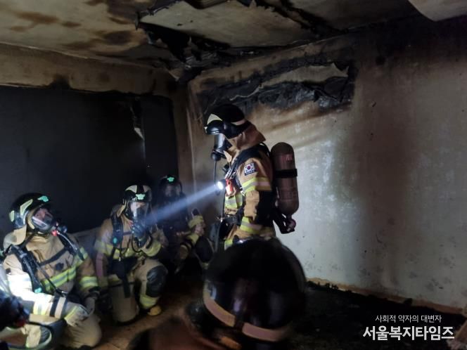 광주광역시소방, 신규소방관 대상 실물화재 진압훈련