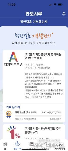 시흥시인재양성재단, 만보시루 기부챌린지 새 기부처로 등록