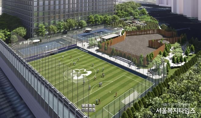 정자동 제설차량기지 체육시설 조감도