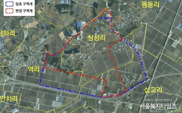 토지거래허가구역 조정 도면