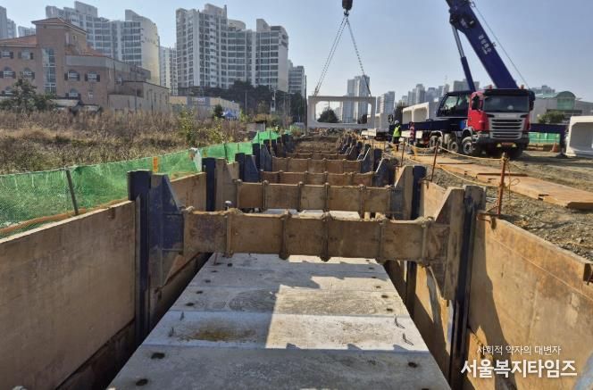 배방도시침수 대응사업 공사 현장