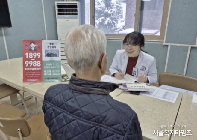 양로원 방문 조기 검진 모습