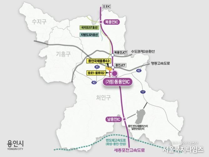 동용인IC위치와인근주요도로망