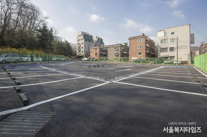 양천구, 신월7동 자투리땅 주차장 조성 후 모습