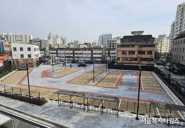 친환경 주차장으로 조성된 향동 제1공영주차장