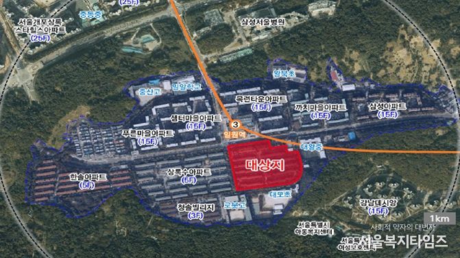 위치도 (강남구 일원동 735번지 일원)