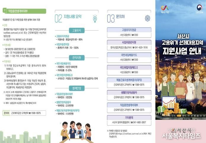 고용위기 선제대응지역 지원제도 홍보물