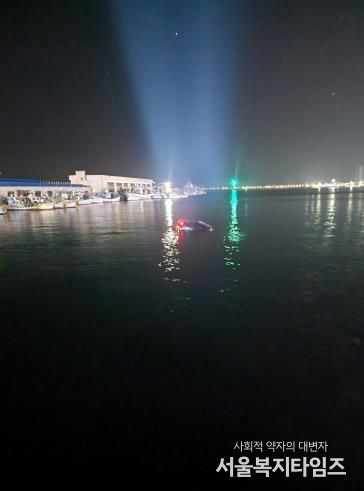 울진해경, 후포항 해상 차량 추락… 구조세력 투입 신속 대응
