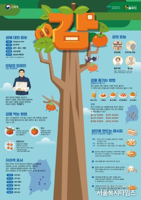 2월 이달의 임산물 ‘감’ 포스터