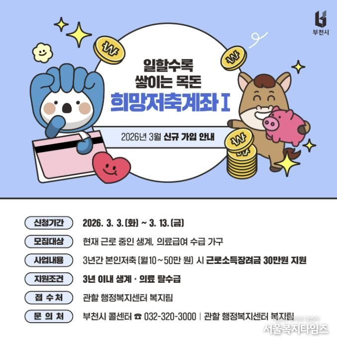 희망저축계좌(Ⅰ) 신규 모집 안내 이미지